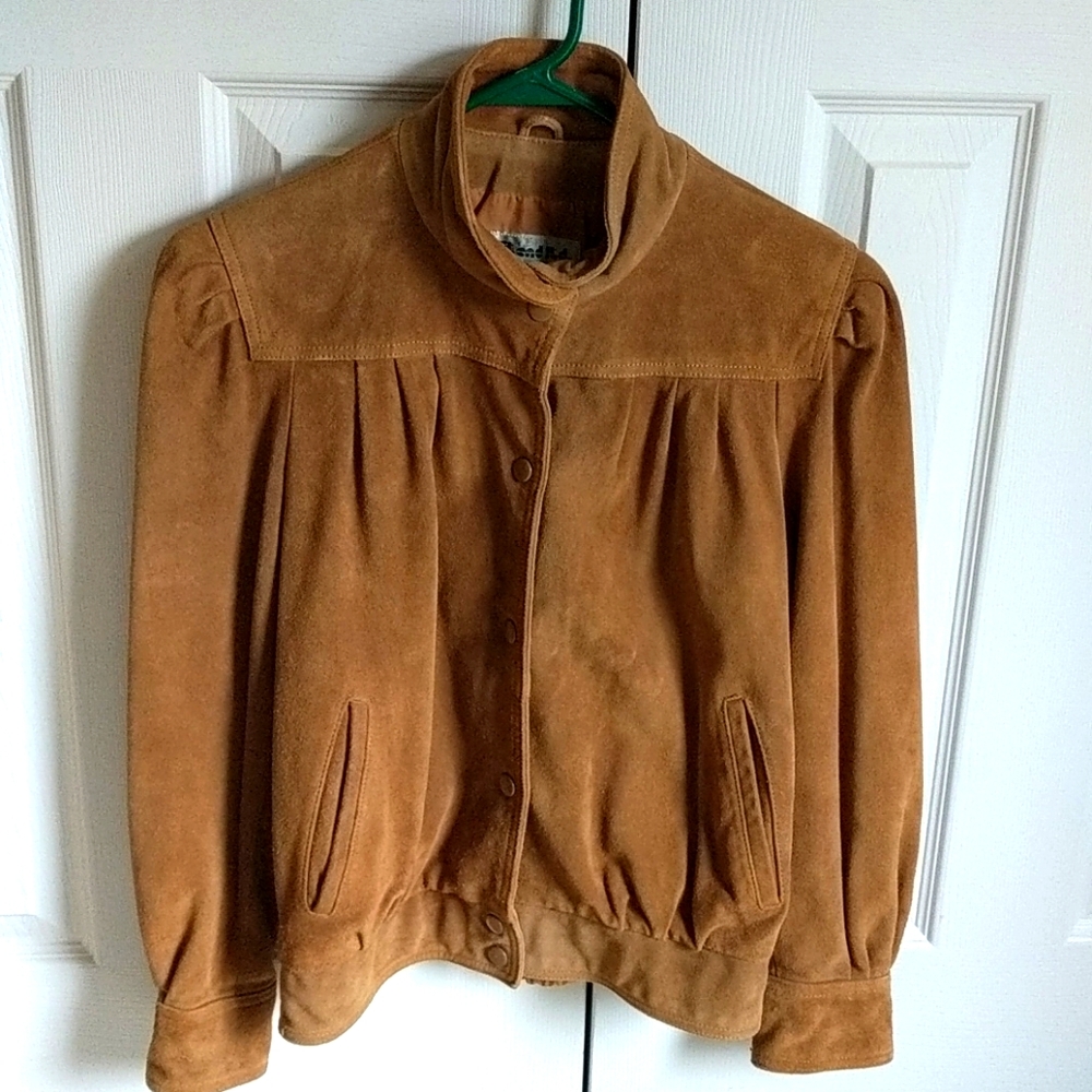 VINTAGE Suede/leather Bomber style jacket, Rare find, vintage 70s & 80s